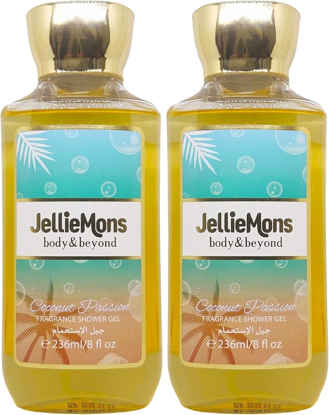 چيليمونس جل الاستحمام العطري Body & Beyond Series 236 مل/8 أونصة سائلة - جل استحمام فاخر متوفر بثلاث روائح منعشة - منظف بشرة مرطب للاستخدام اليومي (جوز الهند العاطفي، 2 قطعة) - Image 2